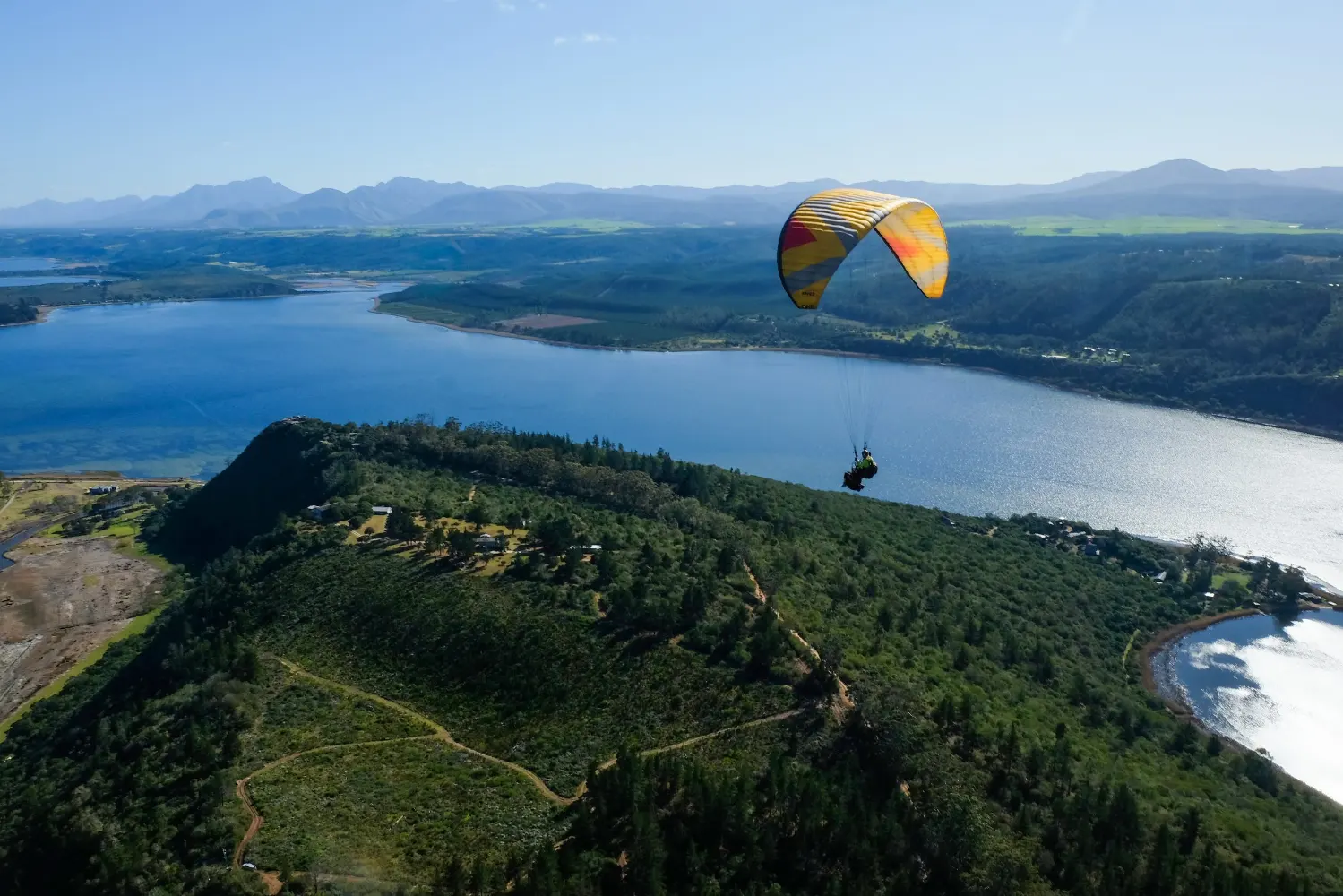 paragliding with an amazing view